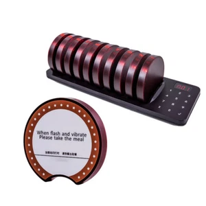 Wireless Restaurant Pager System 10 Beepers High Quality For Clinic Coffee Shop - Bild 1 von 7