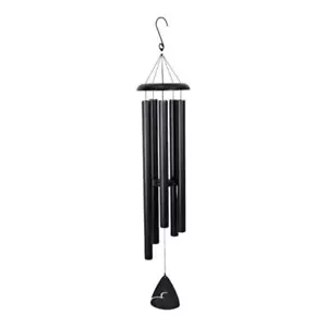 130cm Natures Melody Tuned Black Metal Wind Chime Hanging Harmony Decor Garden - Picture 1 of 6