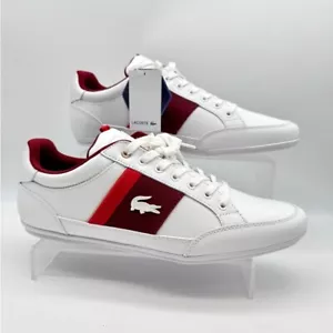 Lacoste Men's Chaymon Mixed Media Lace Up Sneakers Size 8.5 NEW - Picture 1 of 13