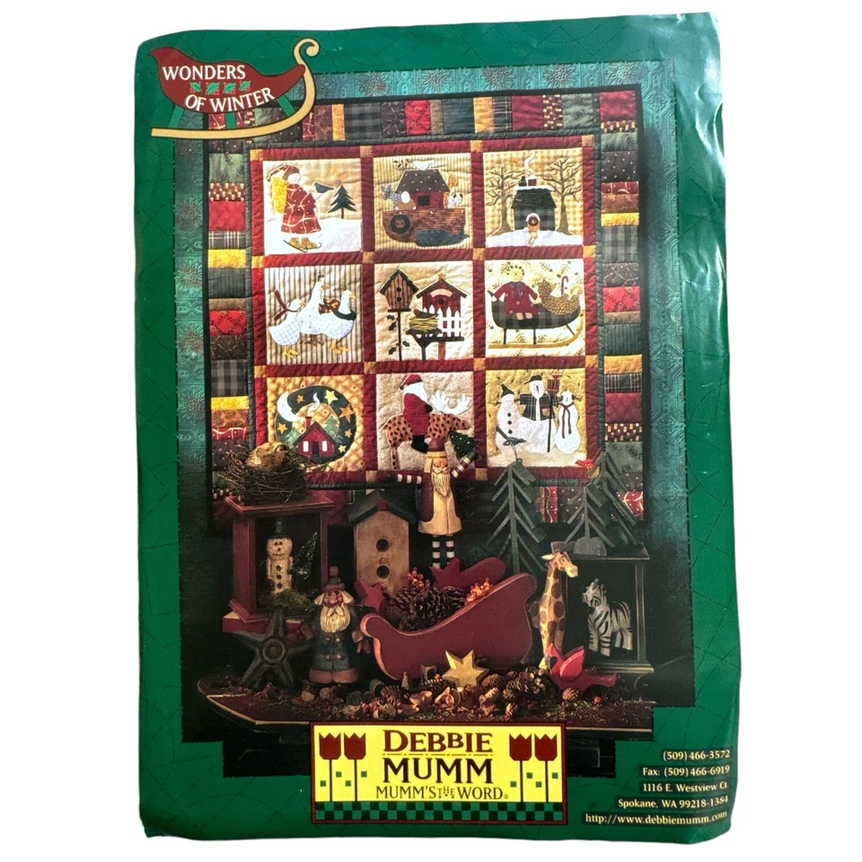 Wonders of Winter Quilt Pattern Debbie Mumm 36inx36in Quick Fuse Applique AP 44