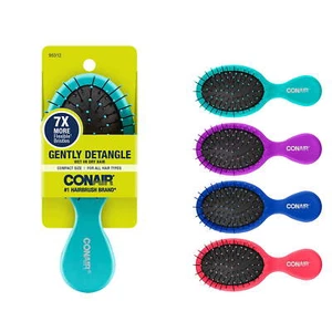 Conair Gentle Detangling Travel-Size Cushion Hairbrush for Wet or Dry Hair - Picture 1 of 6