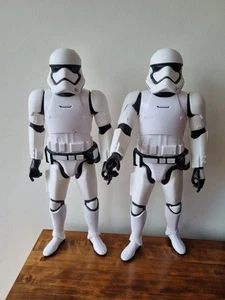 2x Star Wars Jakks Pacific 18" First Order Stormtrooper Big Figs + 1 Blaster Lot - Picture 1 of 11