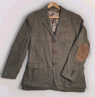 Chaqueta Blazer Abrigo Deportivo Parche Codo Vintage 42R POLO Ralph Lauren Alpaca Tweed Foto 1 de 4