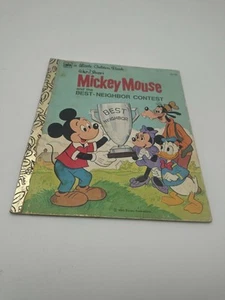 1978 Vintage MICKEY MOUSE and the Best Neighbour Contest Vintage Little Golden - Picture 1 of 11