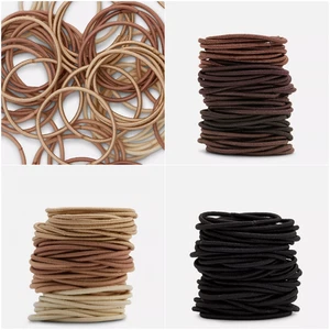 60pk Thick Elastic Hair Bands ELASTICS BOBBLES GIRLS KIDS SCHOOL PONIES TIES - Picture 1 of 8