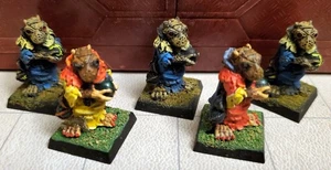 Warhammer Fantasy 5x Skaven Poison Wind Globadiers C22 Chaos Ratmen Metal - Picture 1 of 3