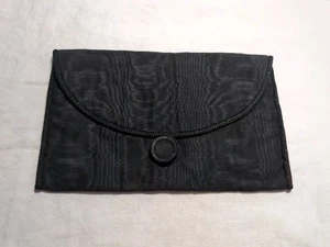 Vintage 1950s Black Taffeta Clutch Purse - Picture 1 of 7