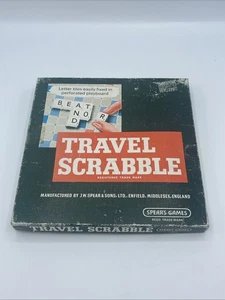 Vintage Travel Scrabble Spear's Games 1970s Complete - Picture 1 of 8