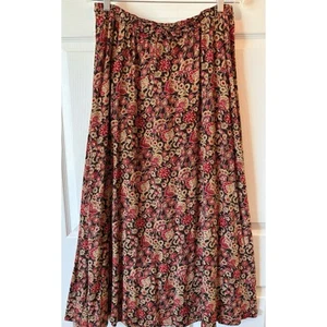 Vintage LIZ CLAIBORNE Rayon Drawstring Maxi Skirt With Pockets Large - Picture 1 of 8