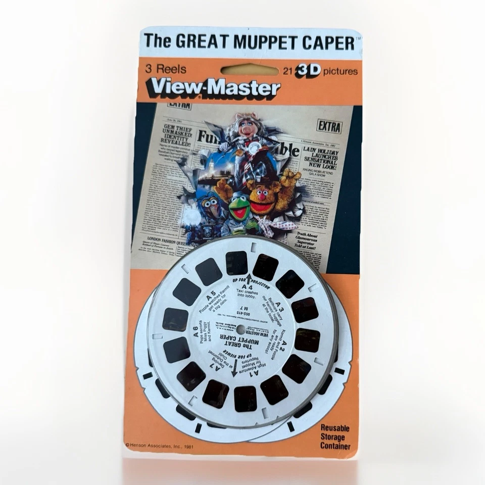 The Great Muppet Caper 3d View-Master 3 Reel Packet Brand New Kermit Miss Piggy - Image 1 of 2