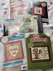 Konvolut 6 Kreuzstich- und Sticksets - Bild 1 von 7