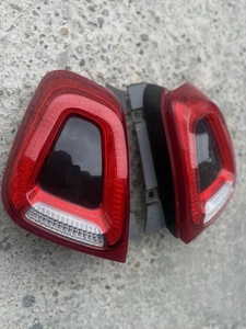 GENUINE FIAT 500 ABARTH 595 PAIR OF REAR LIGHTS BRAKE LAMPS TAIL LIGHTS BLACK - Picture 1 of 9