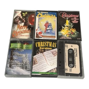 Vintage Christmas Cassette Tapes Lot Of 6 Various Artists Bing Crosby - Picture 1 of 14