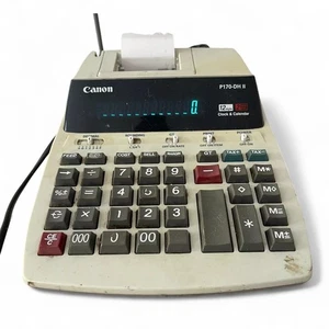 Canon P170-DH II Printing Calculator Calendar & Clock — Tested, Pre-Owned - Picture 1 of 8
