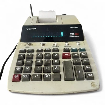 Canon P170-DH II Printing Calculator Calendar & Clock — Tested, Pre-Owned - Image 1 of 4