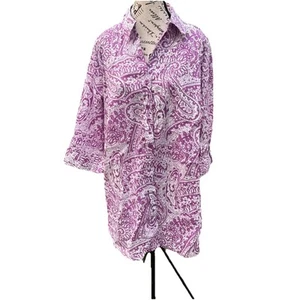 Style and Co Button up Shirt Sz 16w Cotten & Viscose Collared - Picture 1 of 8