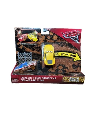 Disney Pixar Cars 3 Crazy 8 Crashers Cigalert/Cruz Ramirez-Drift/Crash-Sealed - Image 1 of 4