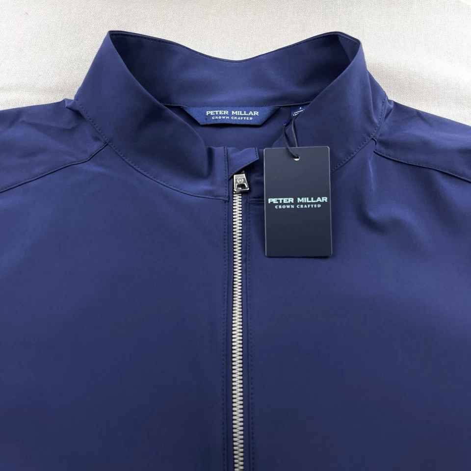 Peter Millar Crown Crafted Performance Full zip Jacket Navy XL $275 - Image 1 of 4