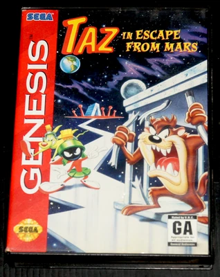 SEGA GENESIS TAZ IN ESCAPE FROM MARS TAZMANIA TAZMANIAN DEVIL 1994 CIB AUTHENTIC - Image 1 of 3