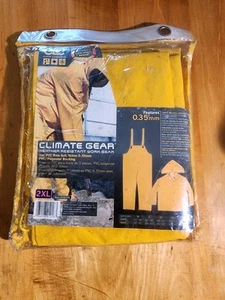 CLC Custom Leathercraft R101XXL Rain Wear 35MM 3-Piece PVC Rain Suit Yellow 2XL - Picture 1 of 8
