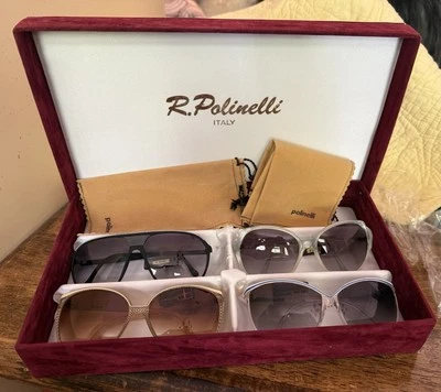 Vintage “Riccardo Polinelli" Sunglasses NOS with original tags store display - Image 1 of 4