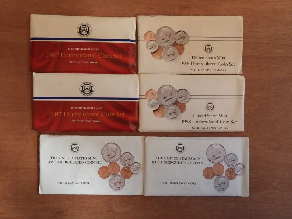 1987/88/89 Uncirculated Mint sets 2 Each both P&D - Image 1 of 1
