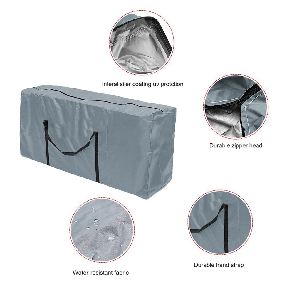 Large Christmas Tree Storage Bag Polyester Fabric Festival Tree Case Gray - Image 1 of 1