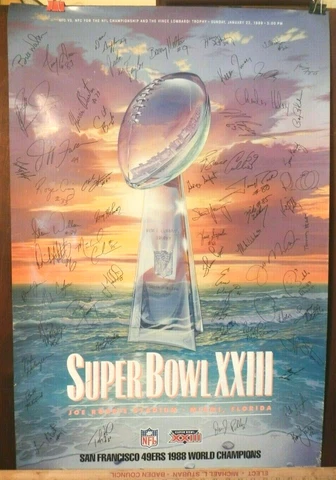 San Francisco 49ers  Super Bowl XXIII Poster ONLY 500 Printed  signed print Cover