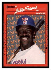 1990 Donruss Bonus MVP's #BC-14 JULIO FRANCO Texas Rangers ~E3T