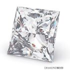 1,24 carat F/SI2/Ex princesse polonaise taillée AGI diamant miné terre 5,75 x 5,58 x 4,24 mm