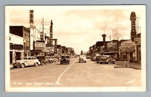 Vintage 1940s Wall Street Bend Oregon Postcard Sawyer's 5.5x3.5 RPPC - Picture 1 of 2