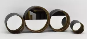 Cupola Decò FROME Specchio Set 4 Oblò Rotondo Arredamento Moderno Casa Contemporaneo NUOVO - Foto 1 di 17