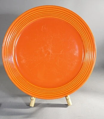 Plato picadora naranja vintage Bauer Pottery Early Monterey 12 7/8" Foto 1 de 4