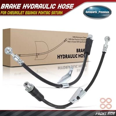 2x Front LH&RH Brake Hydraulic Hose for Chevrolet Equinox Captiva Sport Pontiac - Image 1 of 4