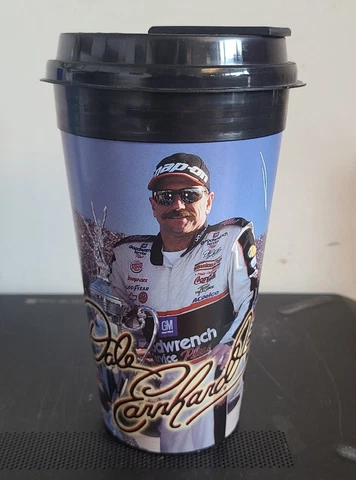 Dale Earnhardt Sr Collector Hard Plastic Cup 16oz Travel Mug Coffee Cover