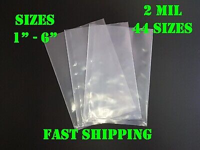 Multiple Sizes Clear Poly Bags 2Mil Flat Open Top Plastic Packaging Packing LDPE • 10.26$
