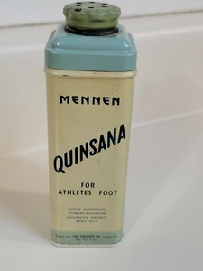 VINTAGE MENNON QUINSANA FUSSPULVER WERBEDOSE 4 OZ COOL SELTEN - Bild 1 von 5