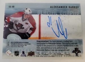 2014-15 ALEKSANDER BARKOV Upper Deck Ice AUTOGRAPHED Rookie Card  GG-AB - Bild 1 von 4