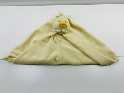 Angel Dear Tan Cream Yellow Duck Security Blanket Plush Baby Lovey 13x13" - Image 1 of 4