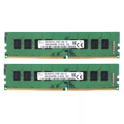 Hynix DDR4 16GB (2X8GB) 2133MHz PC4-17000 288-Pins 2RX8 UDIMM Desktop Memory Ram - Image 1 of 4