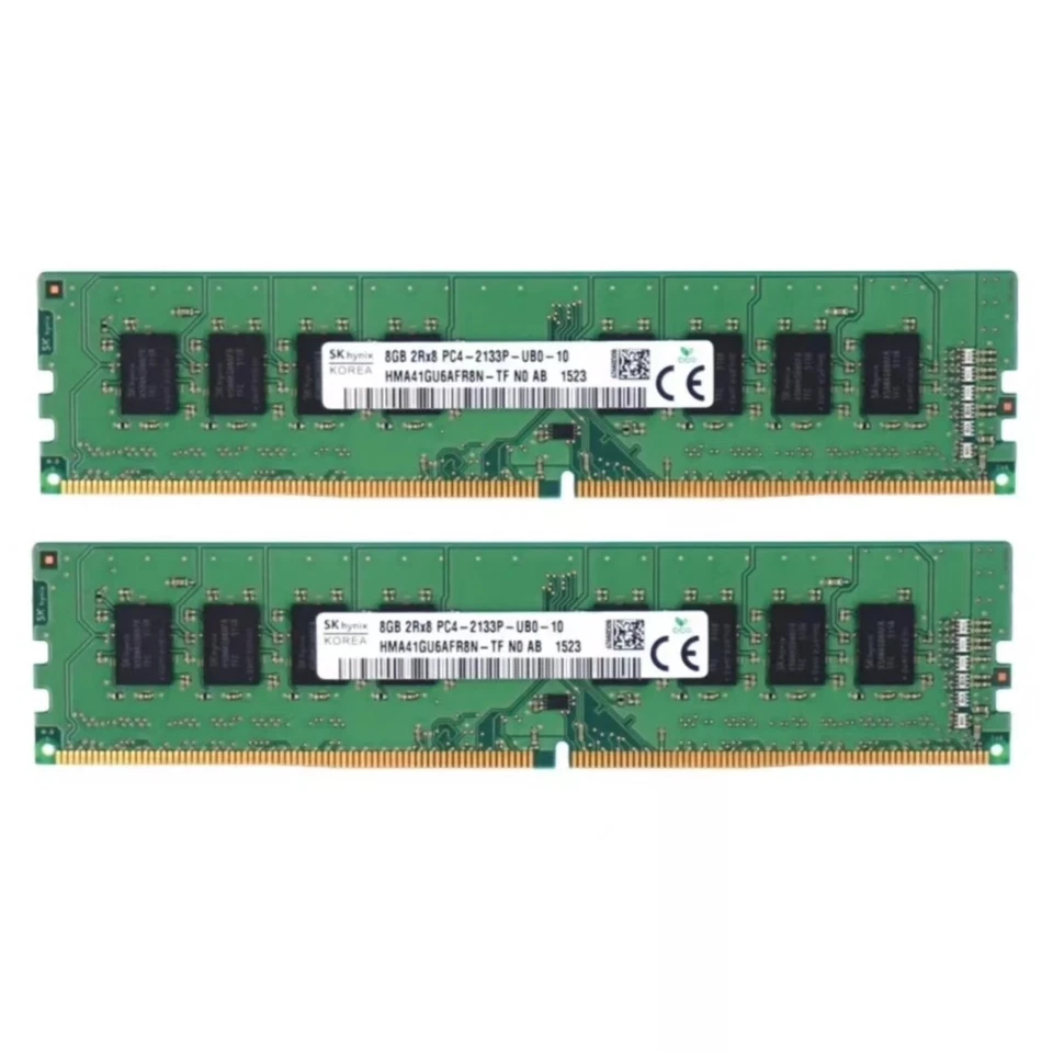 Hynix DDR4 16GB (2X8GB) 2133MHz PC4-17000 288-Pins 2RX8 UDIMM Desktop Memory Ram - Image 1 of 4