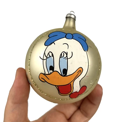 VTG Walt Disney Productions Daisy Duck Christmas Ball Ornament 1960s - Image 1 of 4