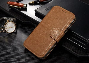  Samsung Galaxy S7 Hülle Wallet Kartenfach Flip Cover Ständer - Braun - Bild 1 von 12