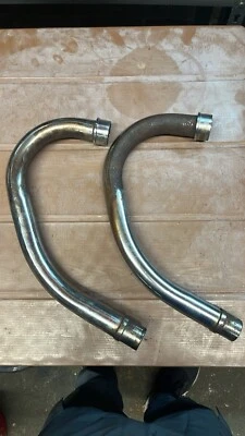 Tubulação de cabeça de câmara de escape esquerda e direita Honda 500 CX Standard CX500 1978 1979 - Imagem 1 de 2