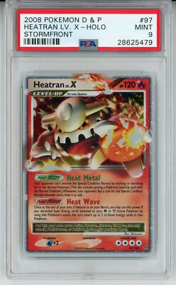 2008 POKEMON STORMFRONT HEATRAN LV X #97 ULTRA RARE PSA 9 MINT #28625479 - Image 1 of 2