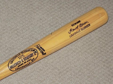 Hank Aaron H&B Signed Game Bat Atlanta Braves HOF JSA Cover