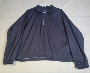 Ralph Lauren Polo Golf Giacca Uomo Grande Blu Giacca a Vento 1/4 Zip Manica Lunga - Foto 1 di 8