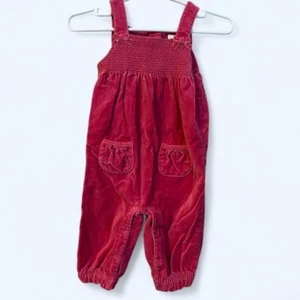 Gymboree 2011 Y2K Velvety Hot Pink Romper Overalls Jumper (6-12M) Baby Girls - Picture 1 of 8