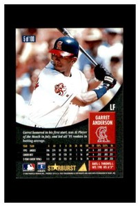 1996 Pinnacle Starburst California Angels #5 Garret Anderson FREE SHIPPING