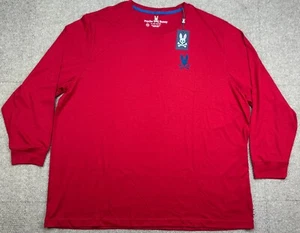 Psycho Bunny Men's Big & Tall Long Sleeve T-Shirt Size 4XL - Picture 1 of 12